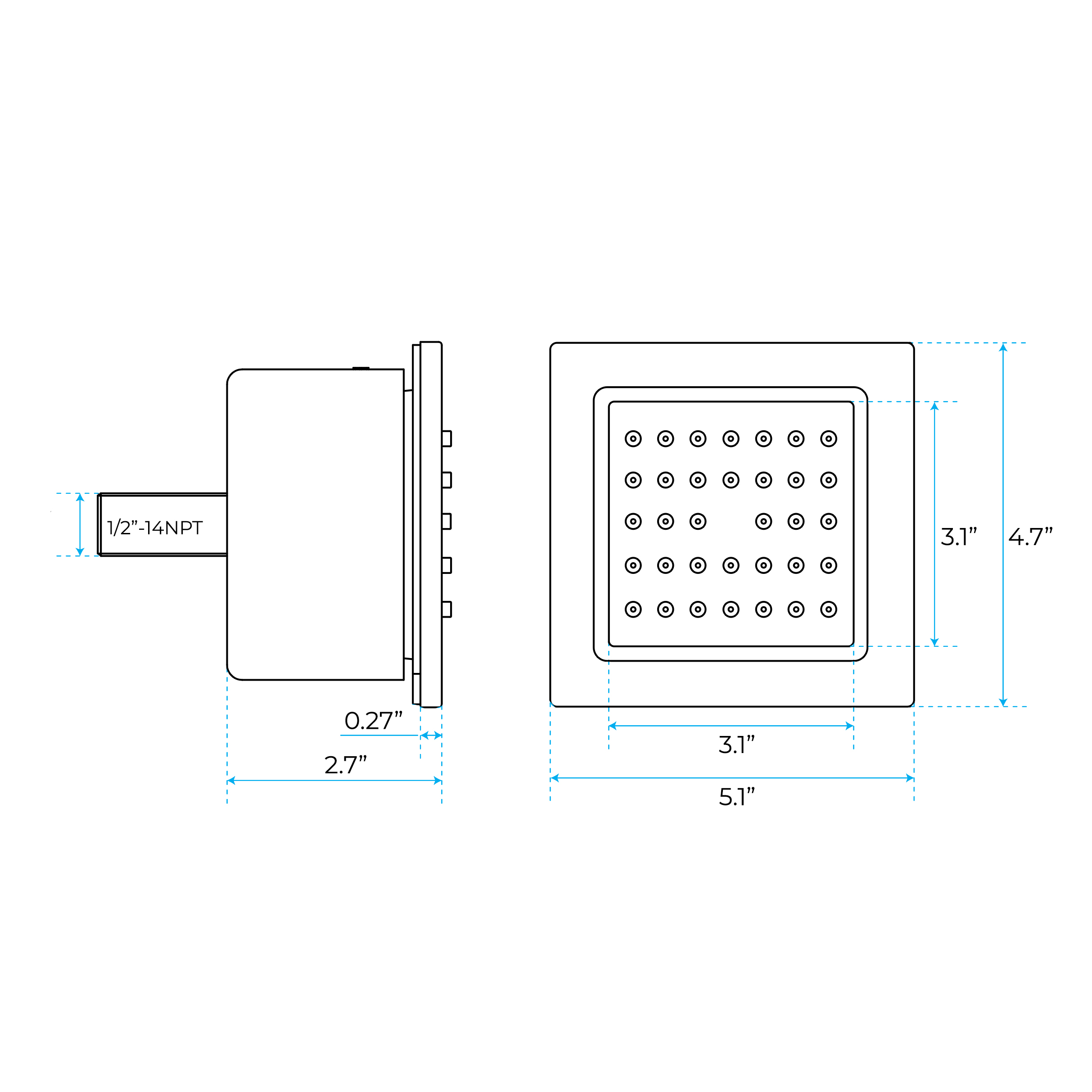 Installation Instructions for Solid Brass Brushed Square Body Spray